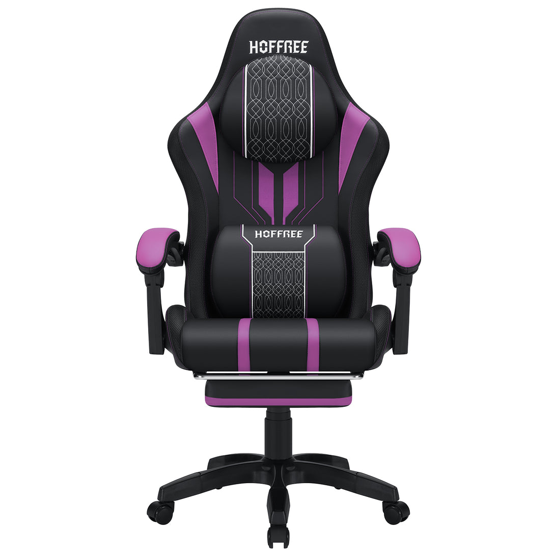 big-and-tall-base-series-ergonomic-gaming-chairs-massage-adjustable-400-lbs-weight-capacity-bt301-purple-black-front-view