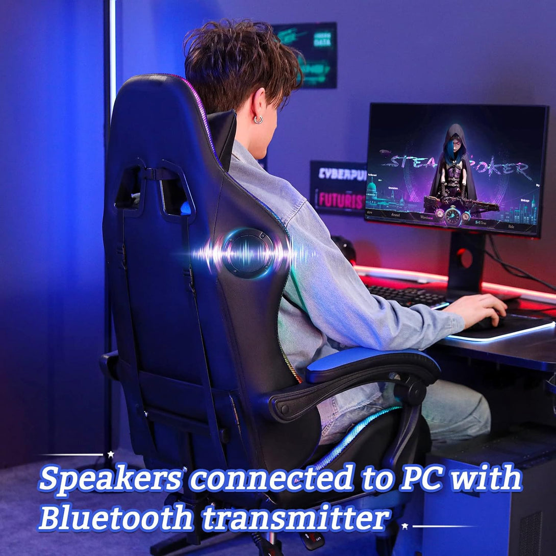 victory-series-ergonomic-gaming-chairs-lumbar-massage-bluetooth-control-speakers-connected-to-pc-with-bluetooth-transmitter